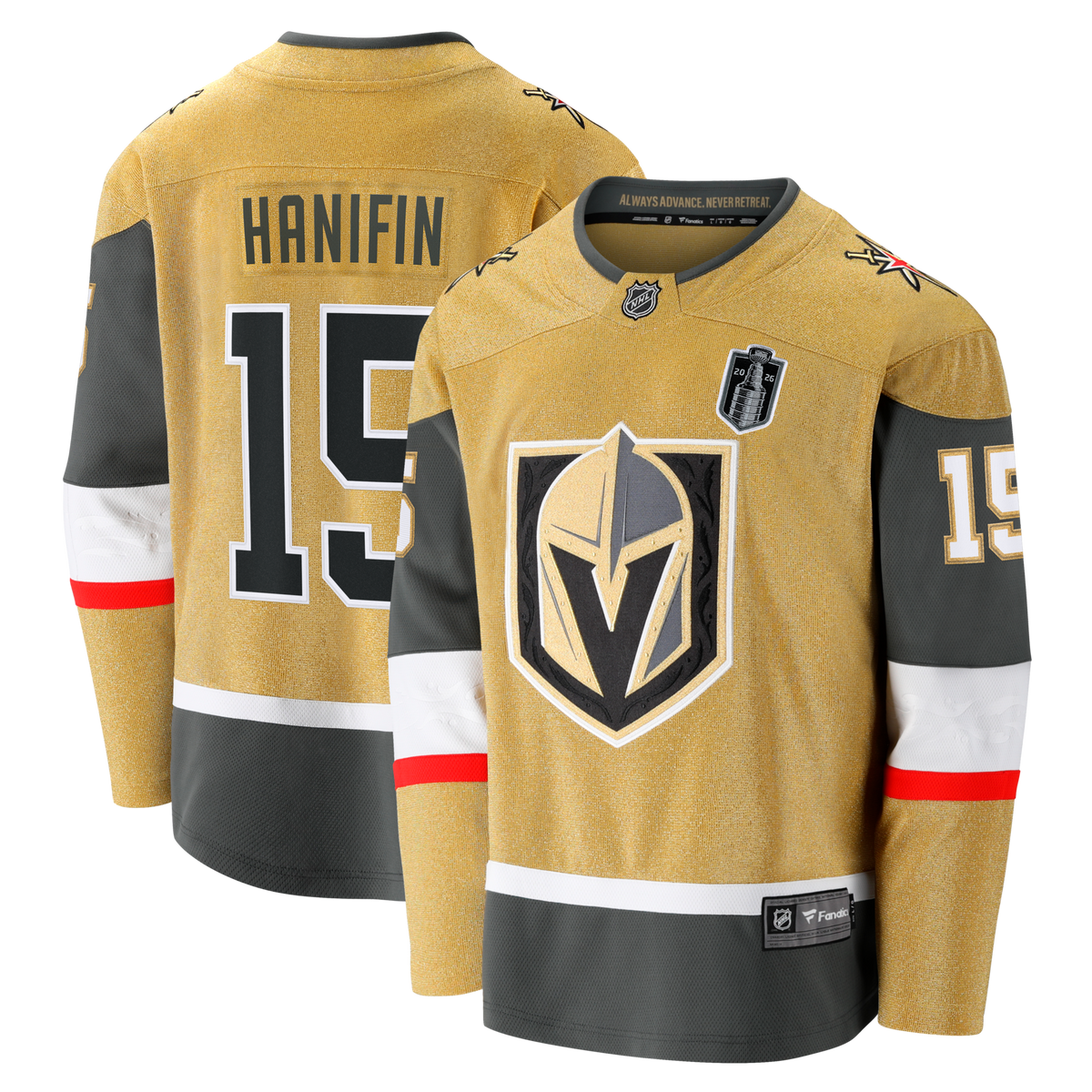 Vegas Golden Knights Noah Hanifin Gold 2026 Stanley Cup Final Breakaway Hockey Jersey