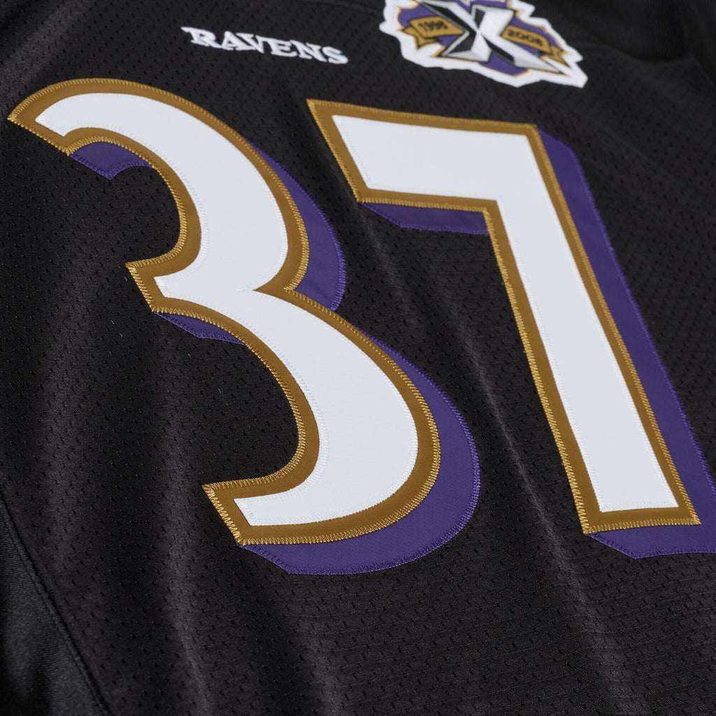 Baltimore Ravens Deion Sanders Black 2005 Throwback Football Jersey