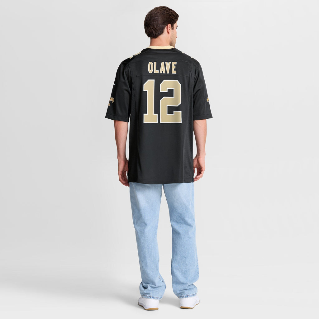 New Orleans Saints Chris Olave Black Player Game Football Jersey