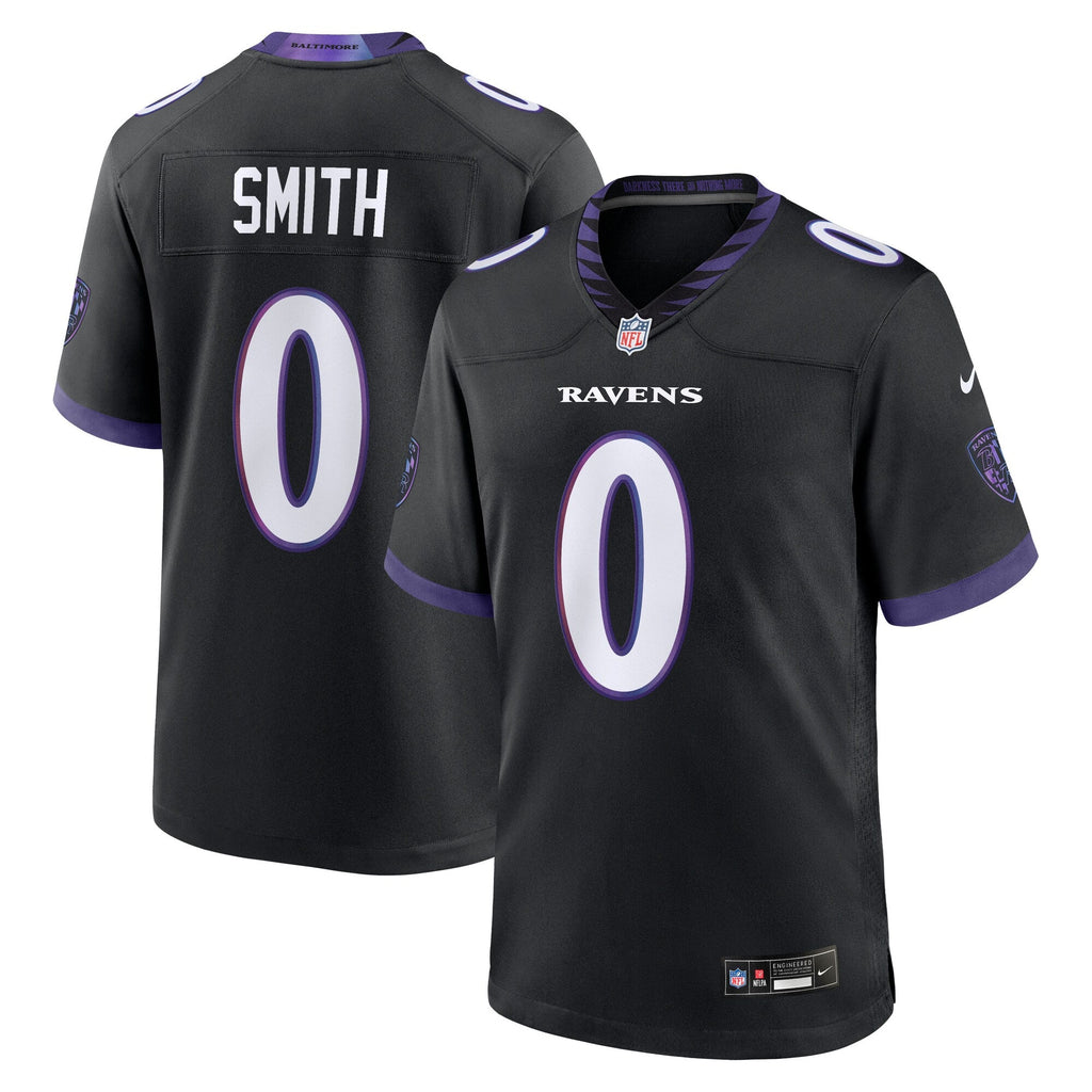 Baltimore Ravens Roquan Smith Black Alternate Game Football Jersey