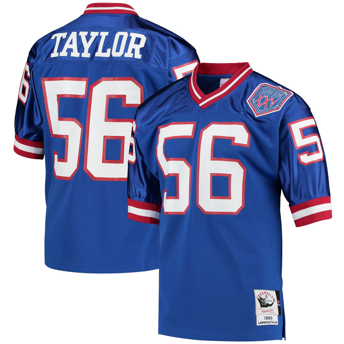 New York Giants 1990 Lawrence Taylor Royal Throwback Retired Player Football Jersey