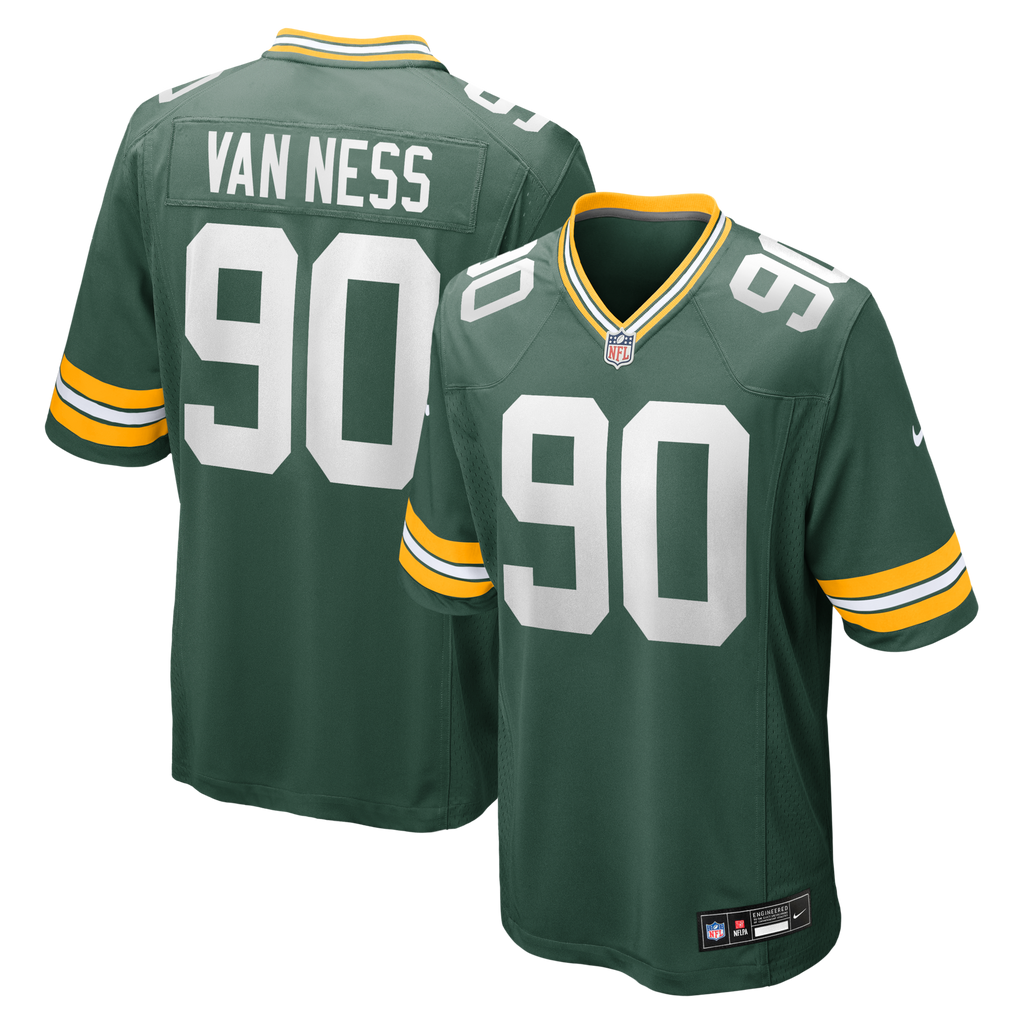 Green Bay Packers Lukas Van Ness Green Game Football Jersey