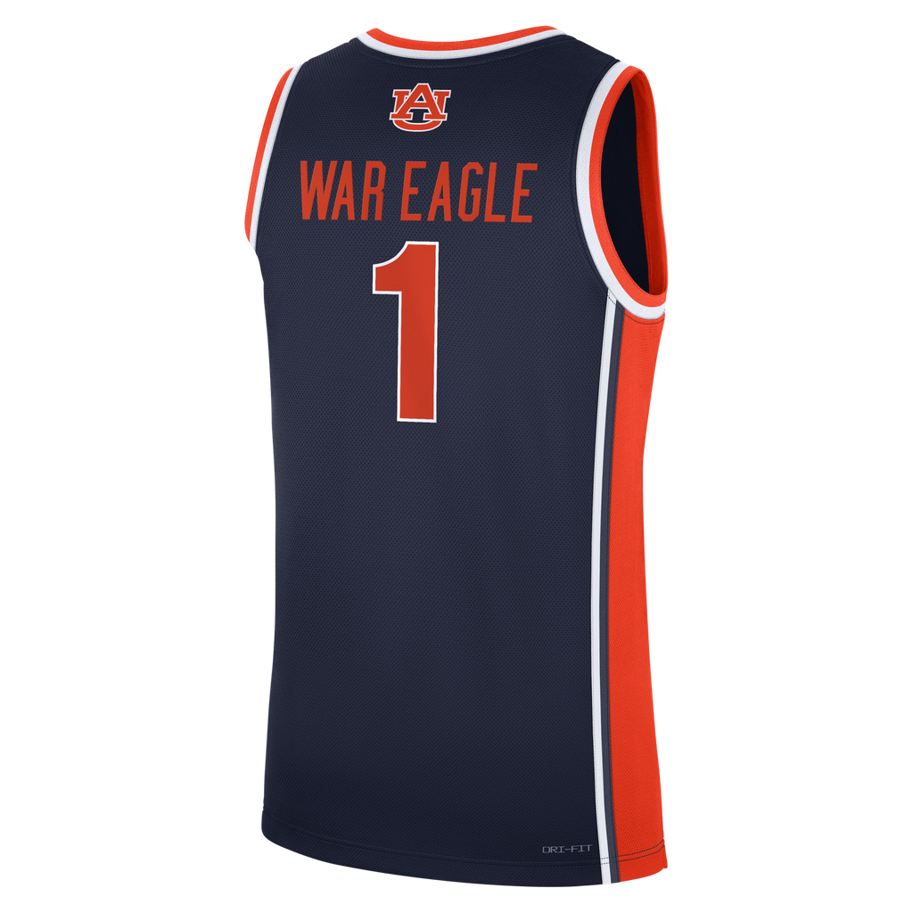 Navy Auburn Tigers #1 Road War Eagle Replica Basketball Jersey