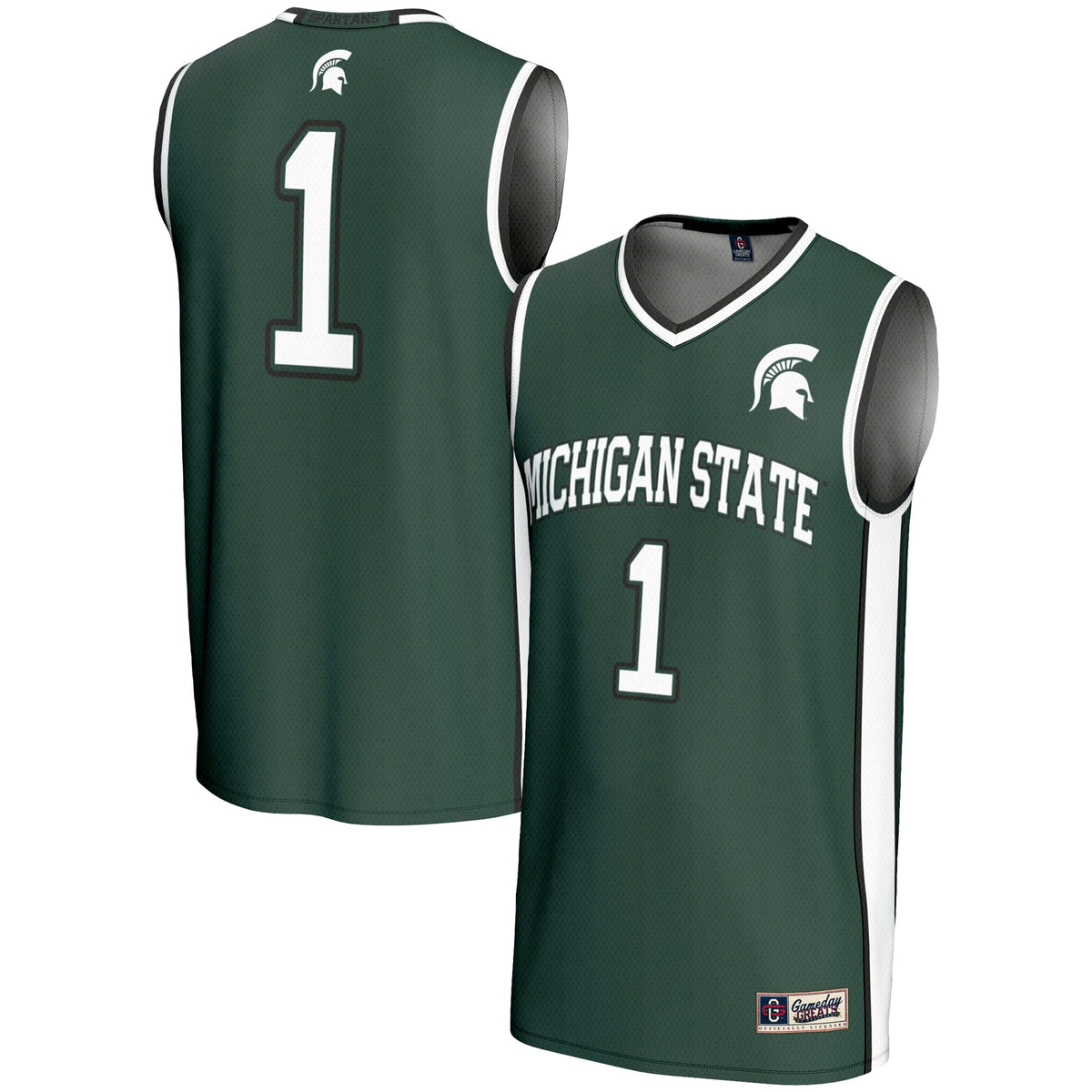 #1 Michigan State Spartans Lightweight Basketball Jersey - Green