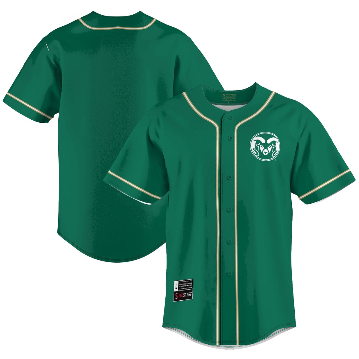 Green Colorado State Rams Lightweight Baseball Jersey