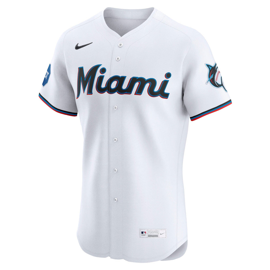 Miami Marlins White Home Elite Baseball Jersey
