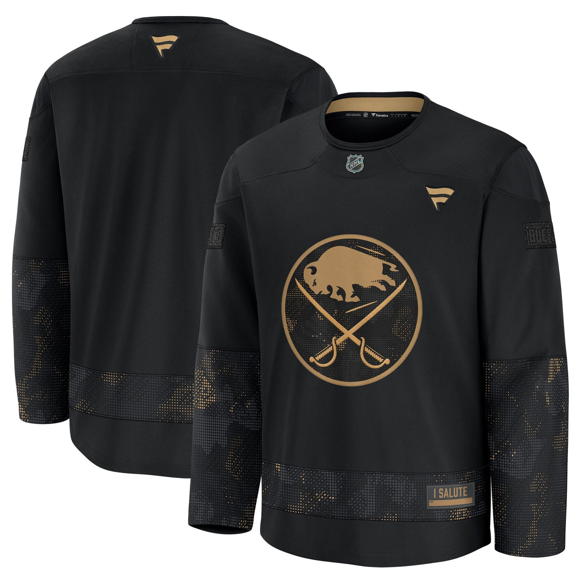 Buffalo Sabres Black 2024 Military Appreciation Practice Jersey