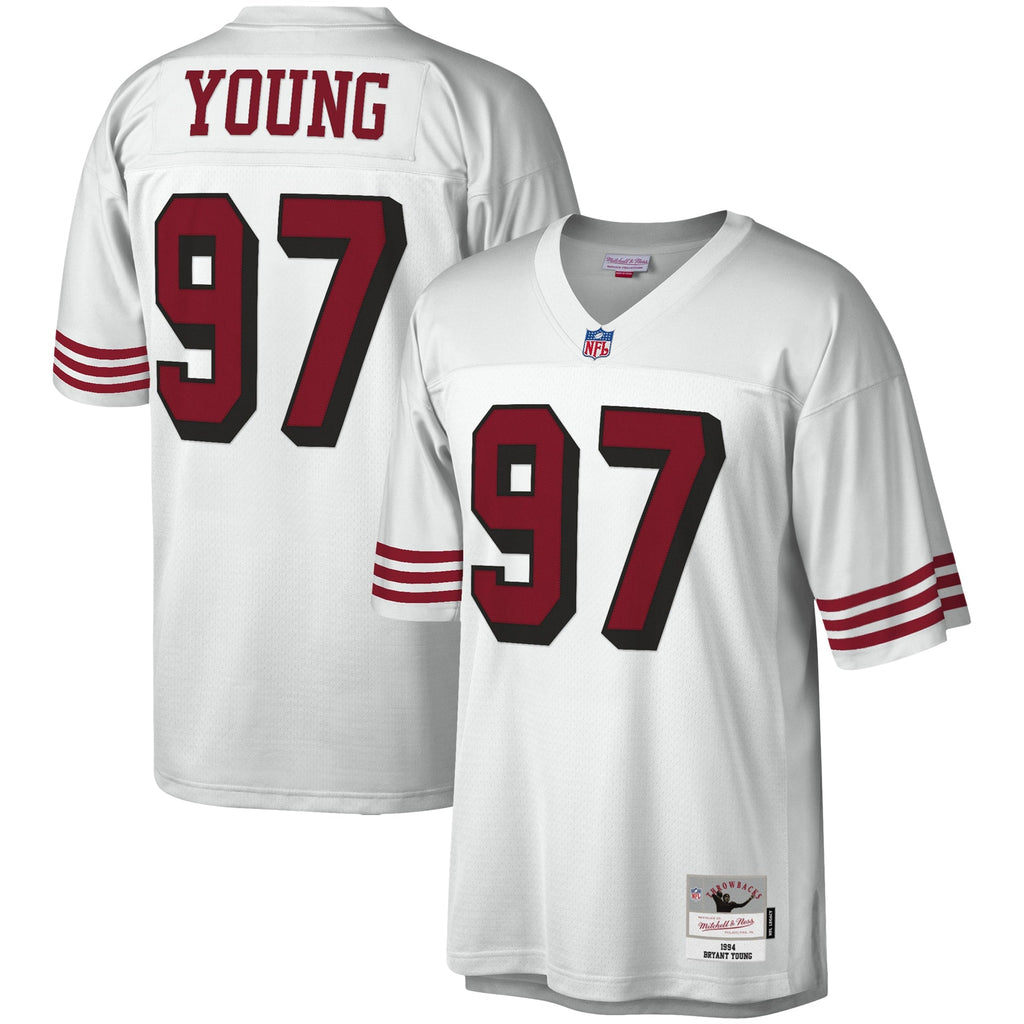San Francisco 49ers Bryant Young White Legacy Replica Football Jersey