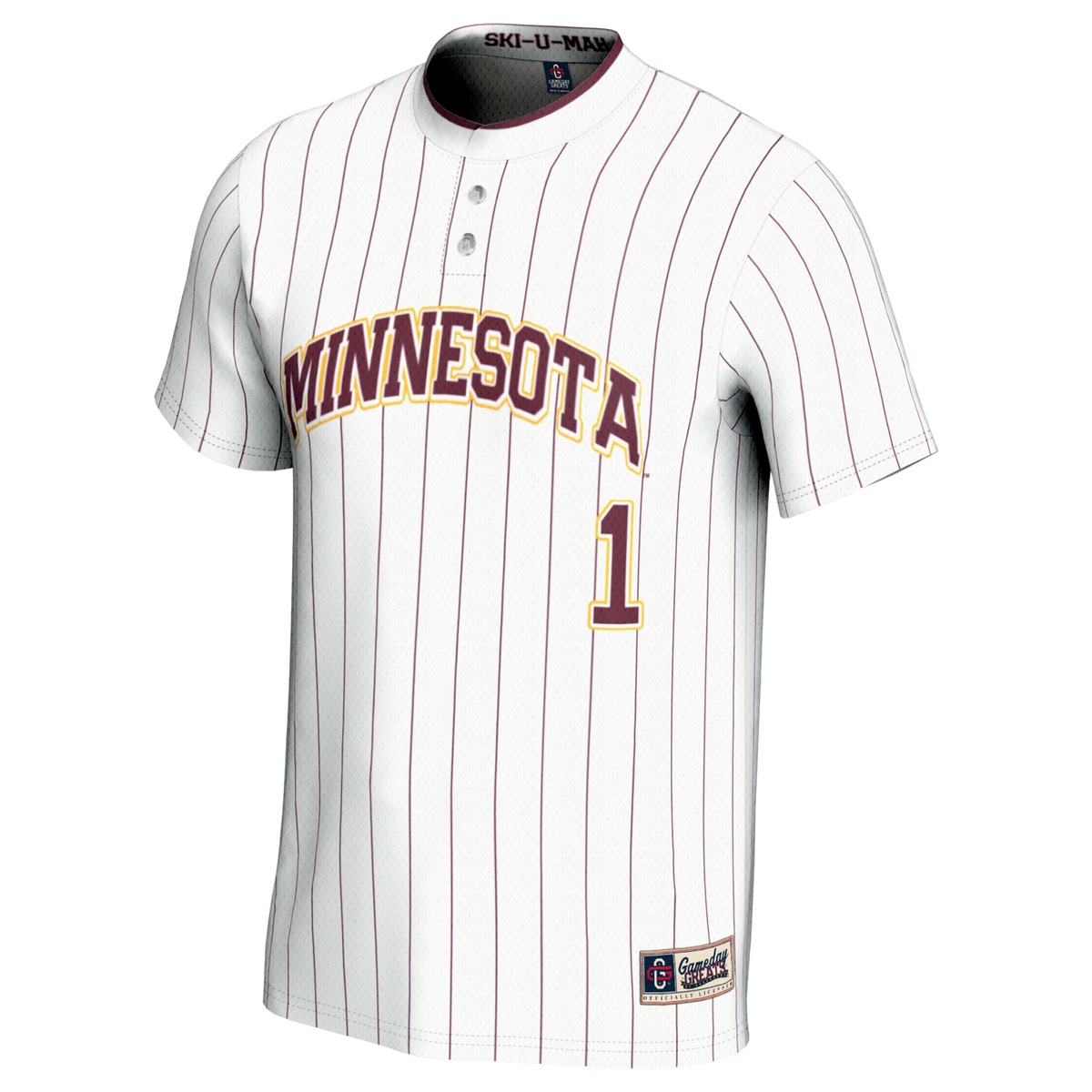 #1 Minnesota Golden Gophers Lightweight Softball Jersey - White
