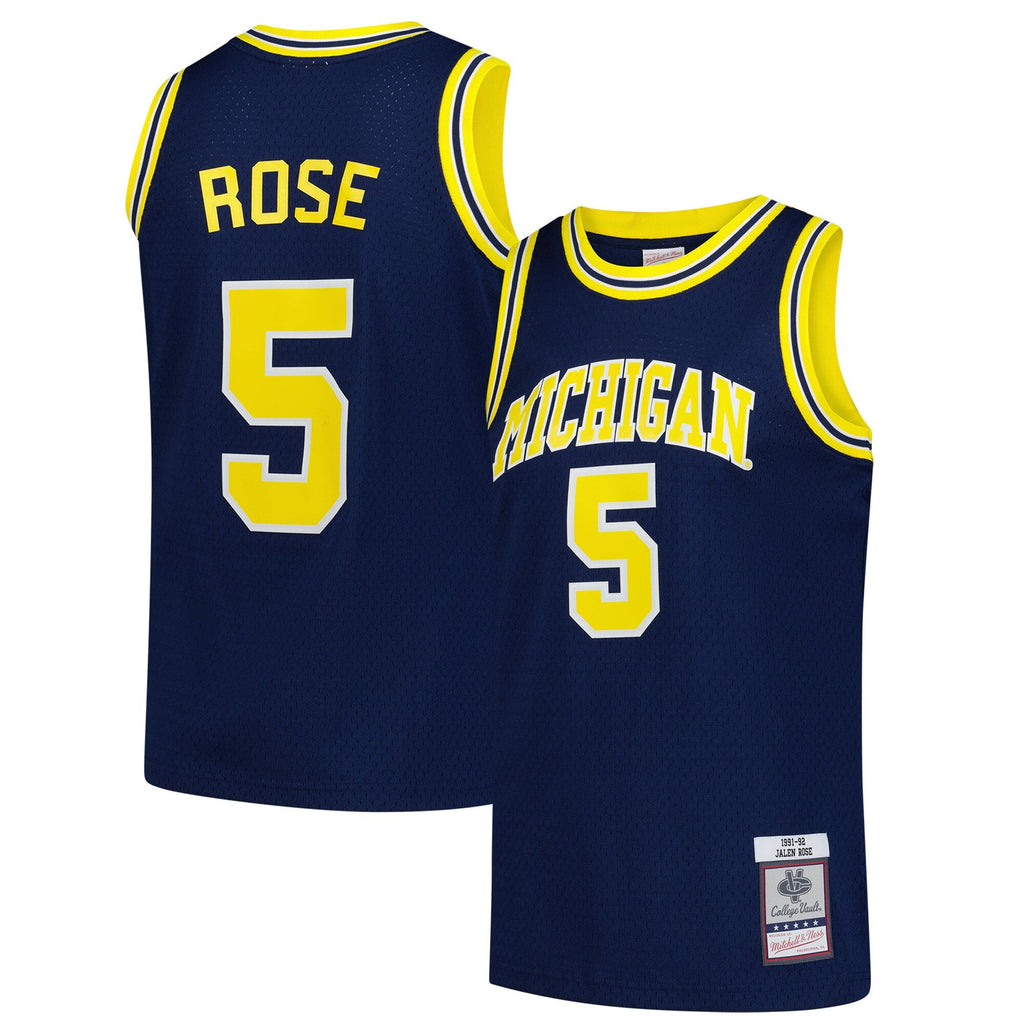 Jalen Rose Navy Michigan Wolverines 1991/92 Swingman Jersey
