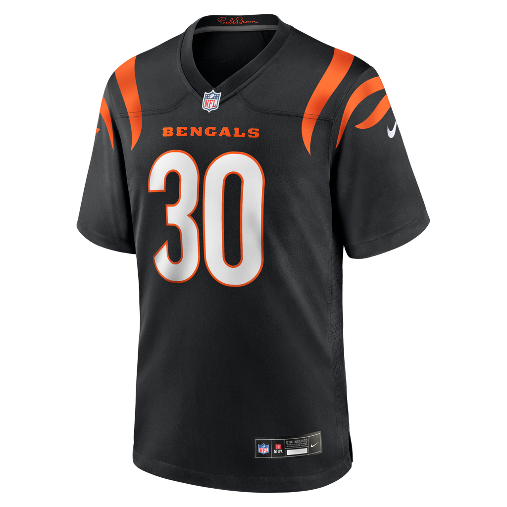 Cincinnati Bengals Chase Brown Black Team Game Football Jersey