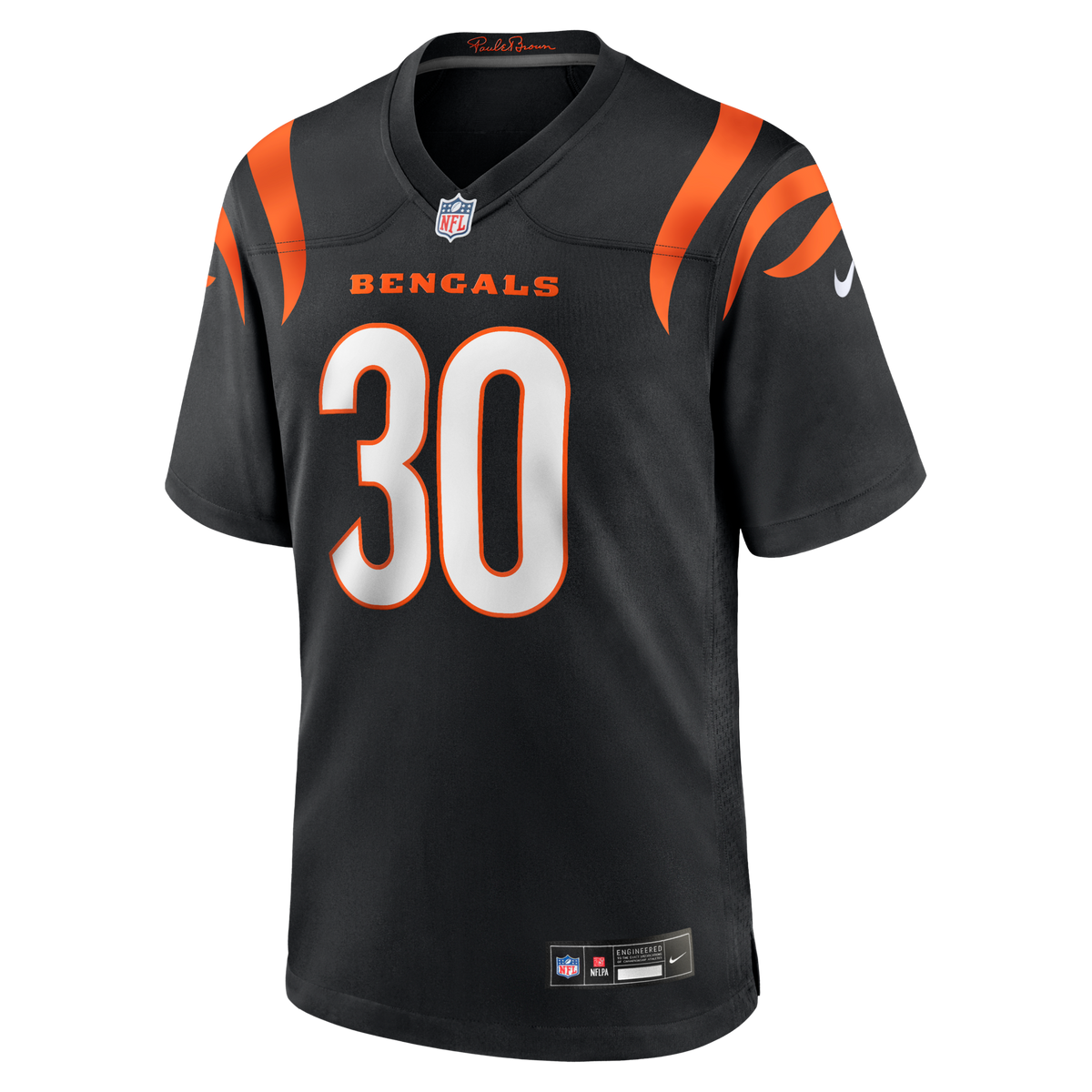 Cincinnati Bengals Chase Brown Black Team Game Football Jersey