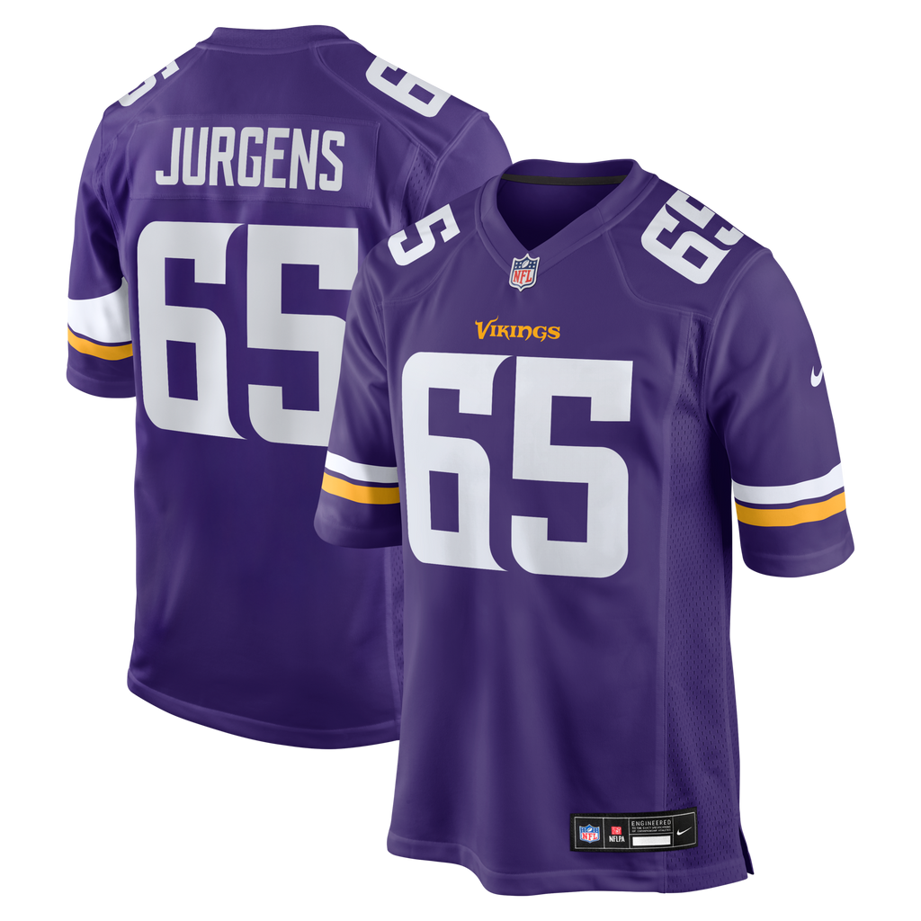 Minnesota Vikings Michael Jurgens Purple Game Football Jersey