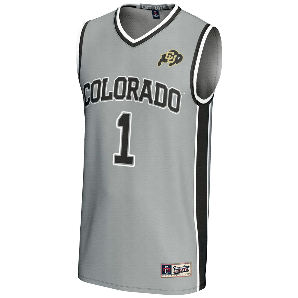 #1 Colorado Buffaloes Replica Lightweight Basketball Jersey - Gray