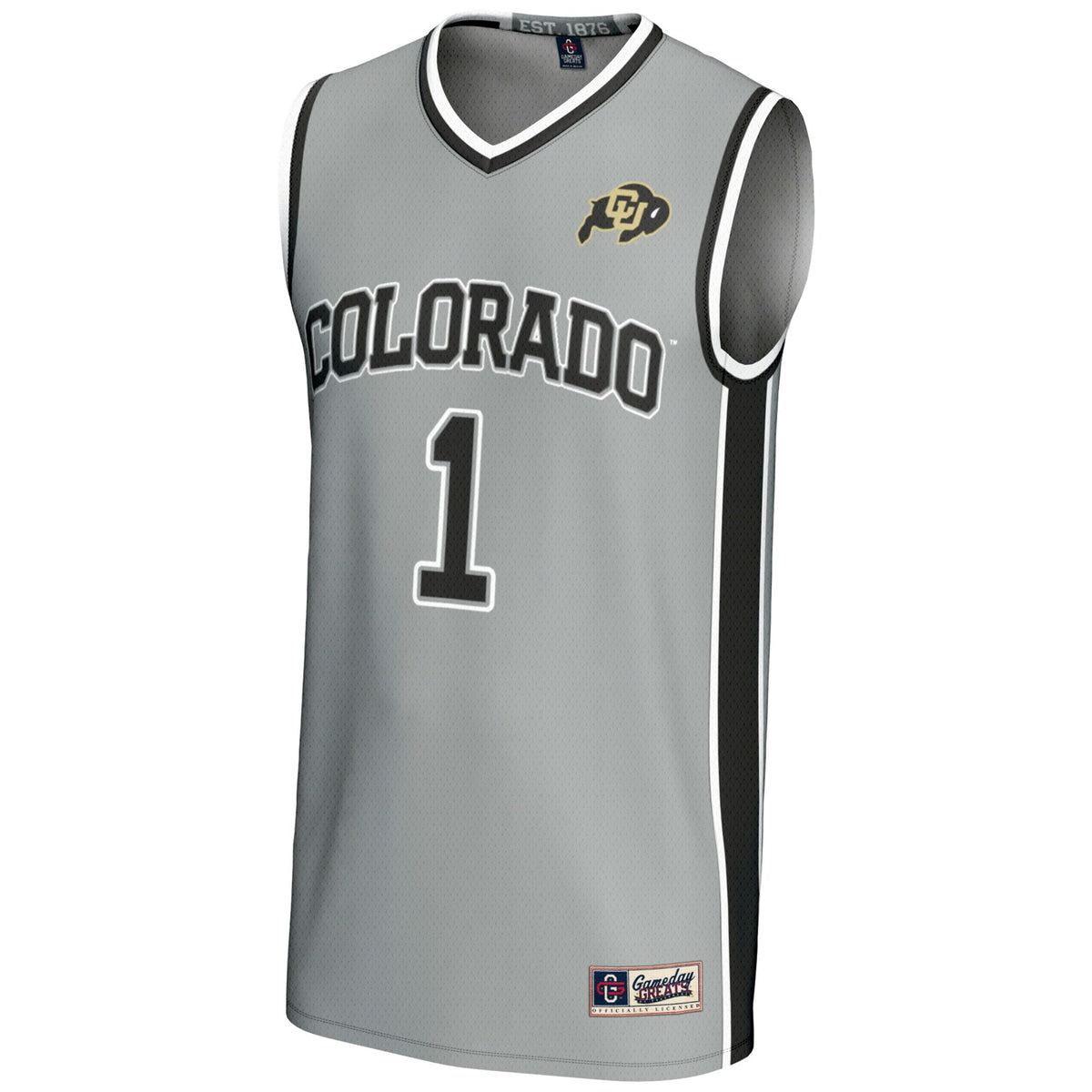 #1 Colorado Buffaloes Replica Lightweight Basketball Jersey - Gray