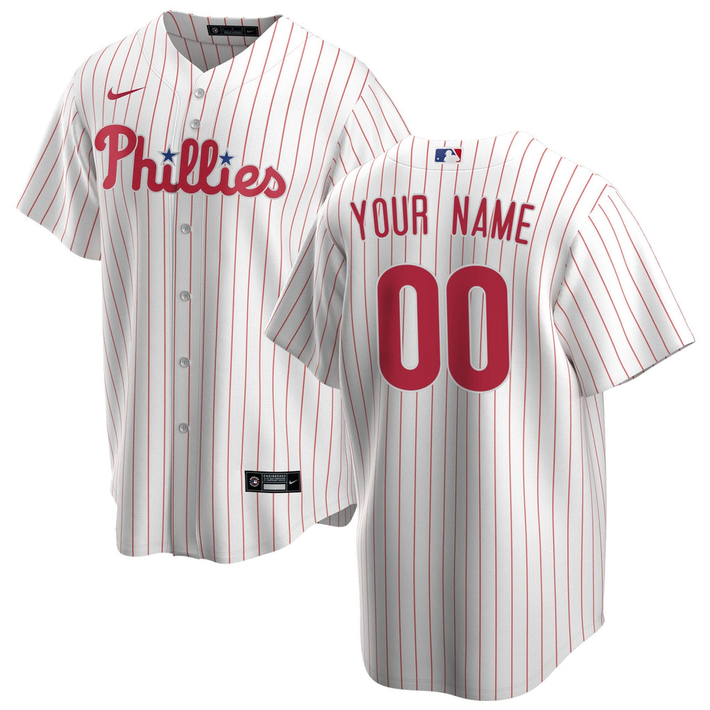 Philadelphia Phillies White Home Replica Custom Baseball Jersey