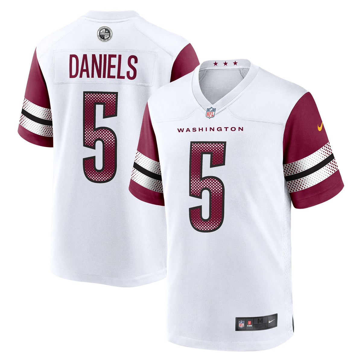 Washington Commanders Jayden Daniels White Player Game Football Jersey