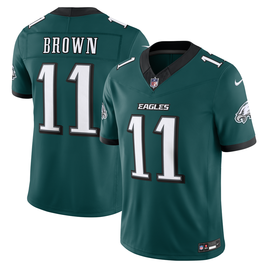 Philadelphia Eagles A.J. Brown Midnight Green Team Vapor F.U.S.E. Stitched Limited Football Jersey