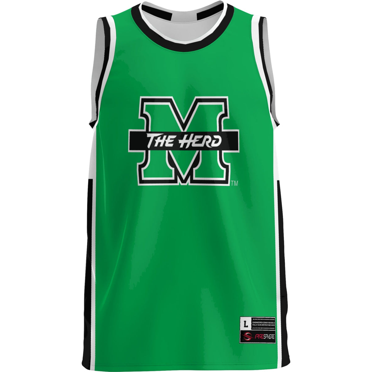 Marshall Thundering Herd Lightweight Basketball Jersey - Green