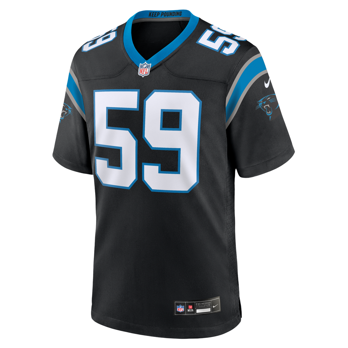 Carolina Panthers Luke Kuechly Black Team Game Football Jersey