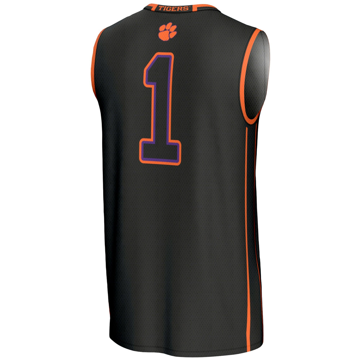 #1 Black Clemson Tigers Lightweight Basketball Jersey