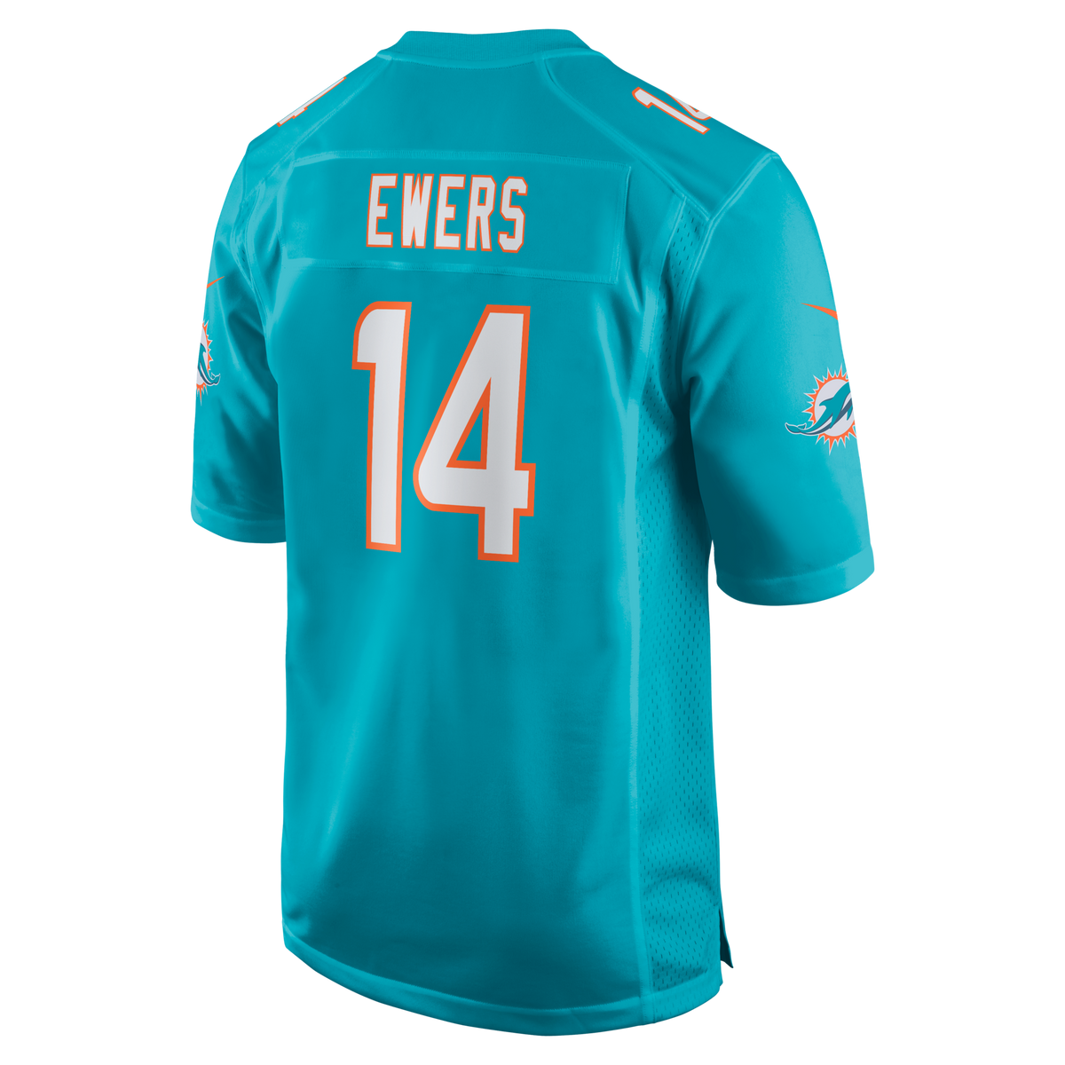 Miami Dolphins Quinn Ewers Aqua Team Game Football Jersey