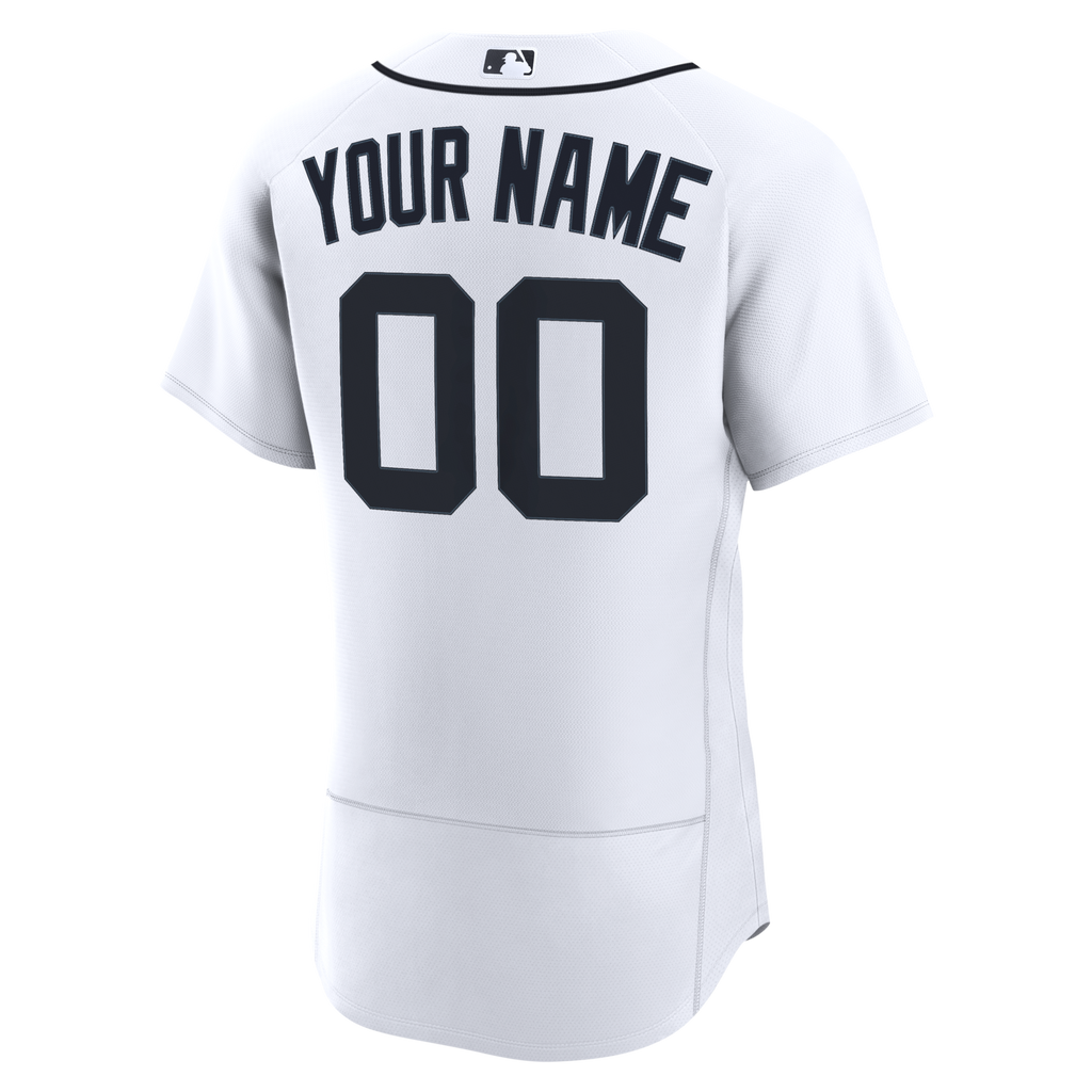 Detroit Tigers White Home Custom Baseball Jersey