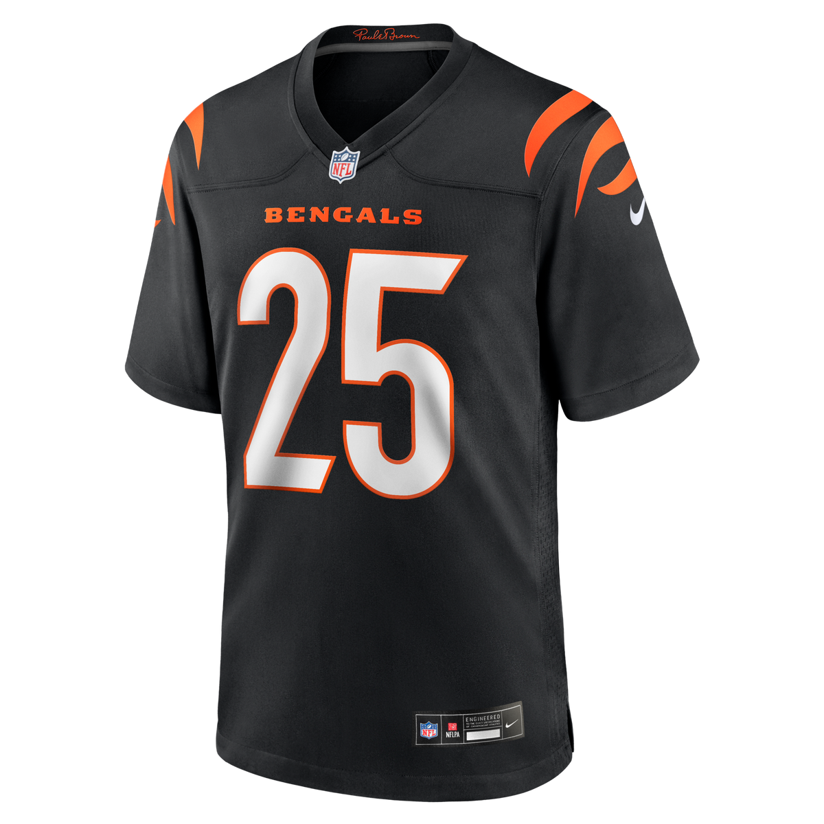 Cincinnati Bengals Tahj Brooks Black Team Game Football Jersey
