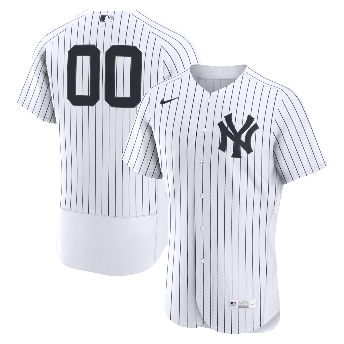New York Yankees White Home Custom Baseball Jersey