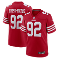 San Francisco 49ers Yetur Gross-Matos Scarlet Team Game Football Jersey