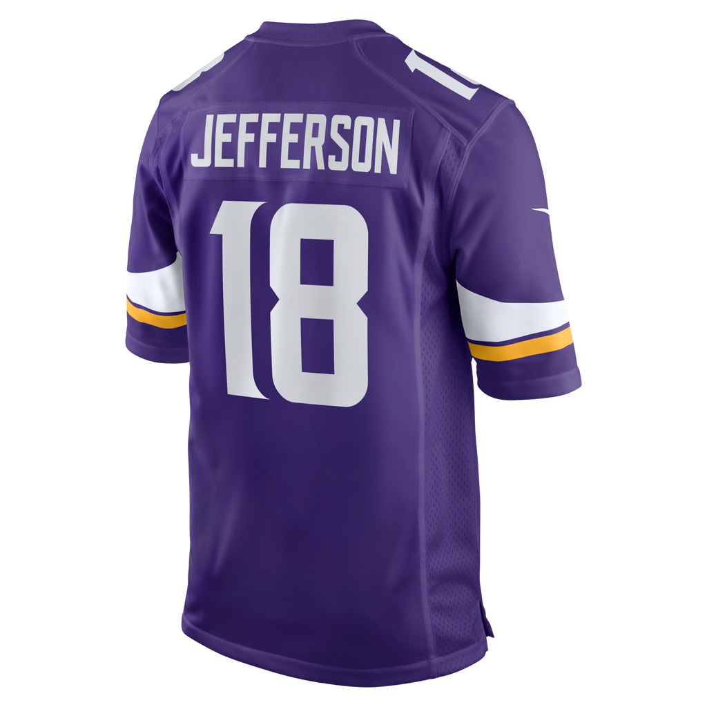 Minnesota Vikings Justin Jefferson Purple Game Football Jersey