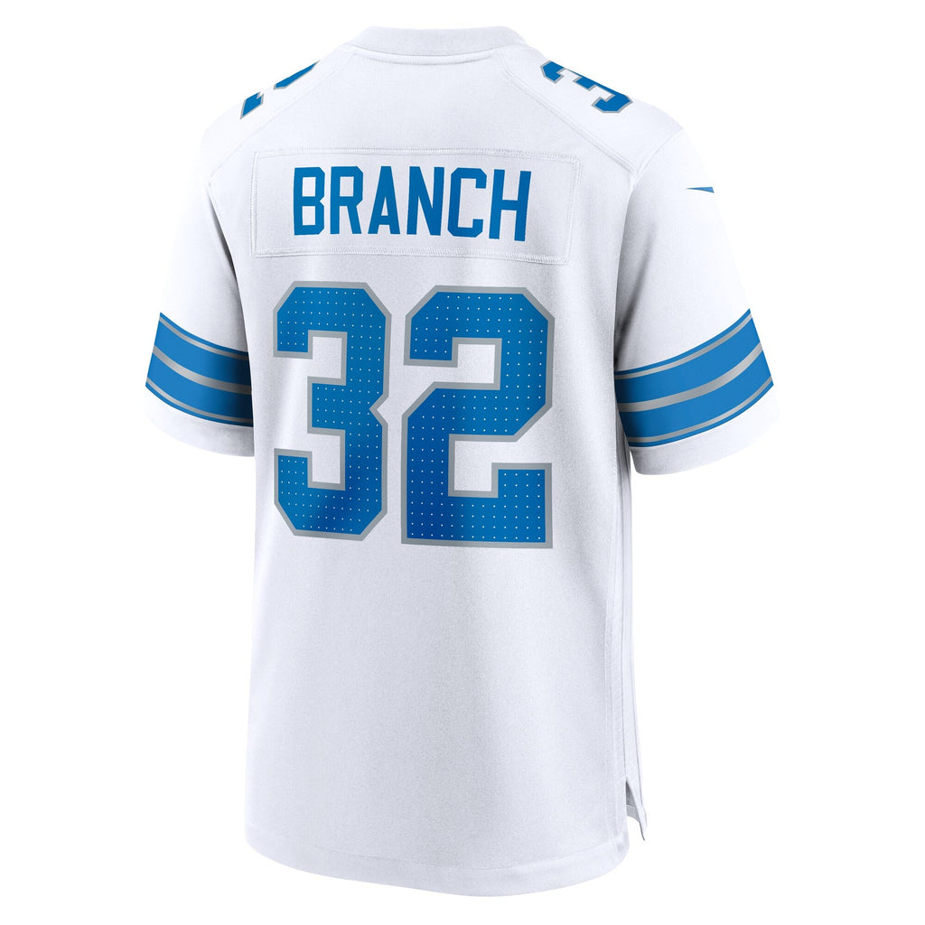 Detroit Lions Brian Branch White White Game Football Jersey