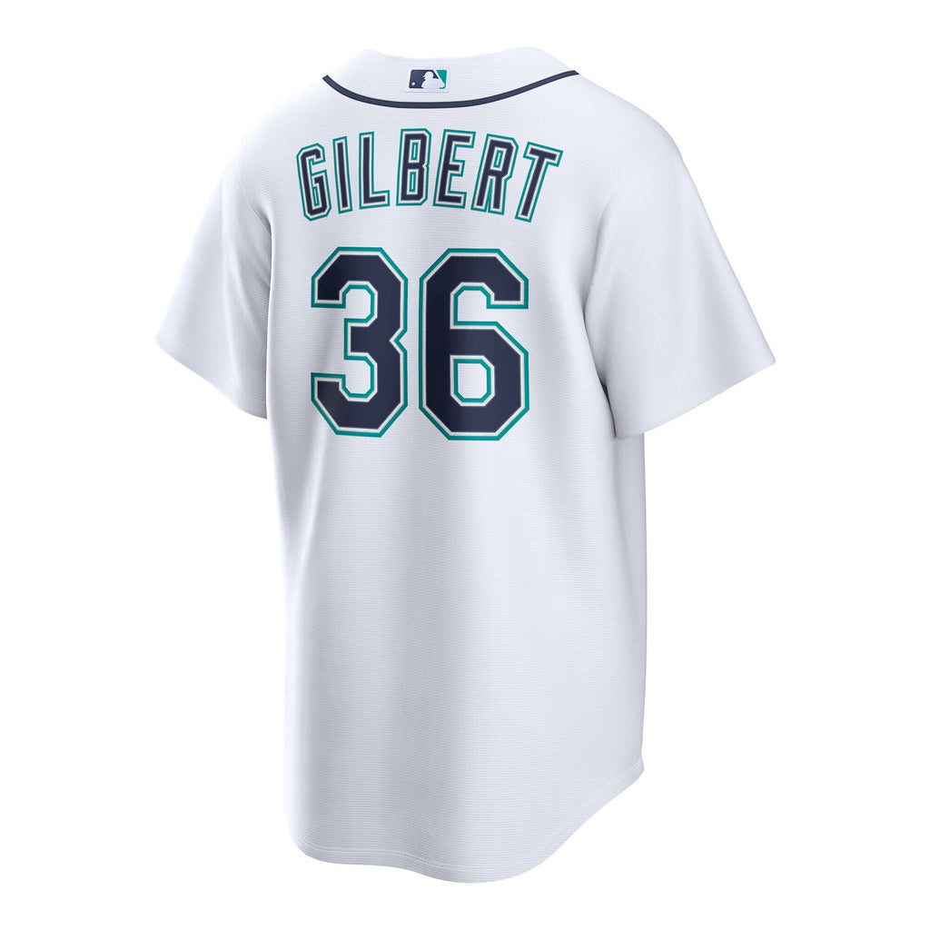 Seattle Mariners Logan Gilbert White Home Replica Baseball Jersey