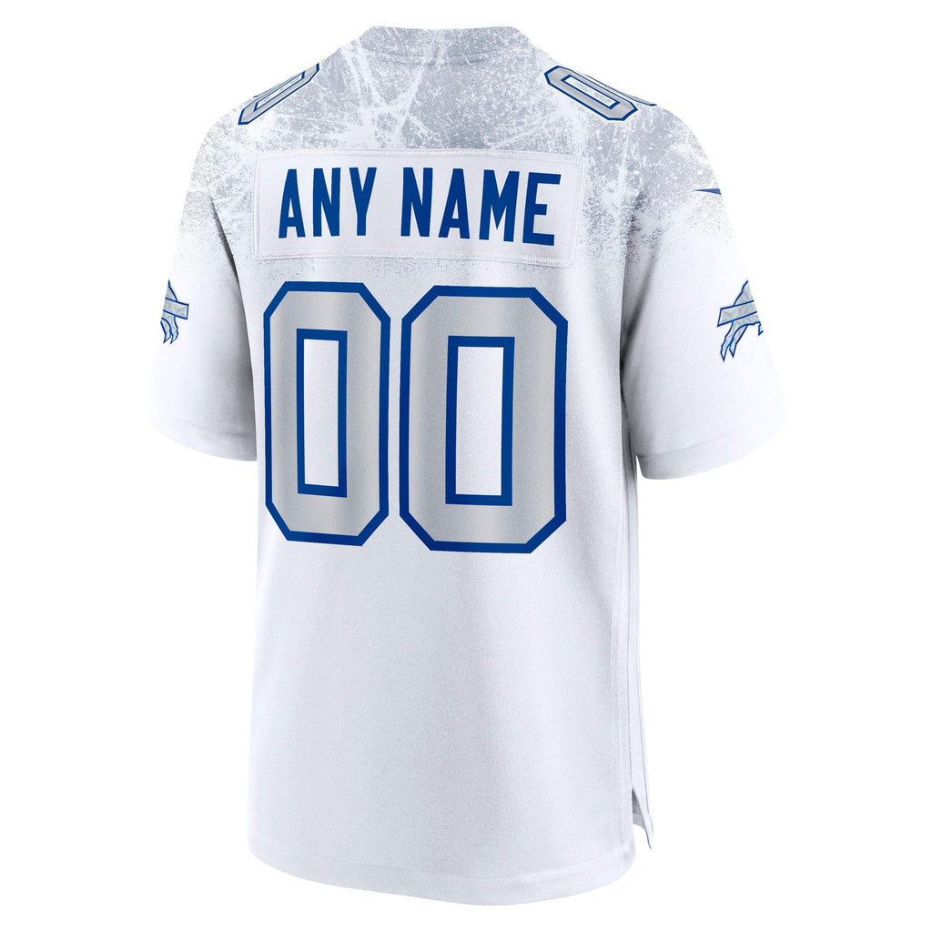 Buffalo Bills White 2025 Rivalries Collection Custom Game Football Jersey