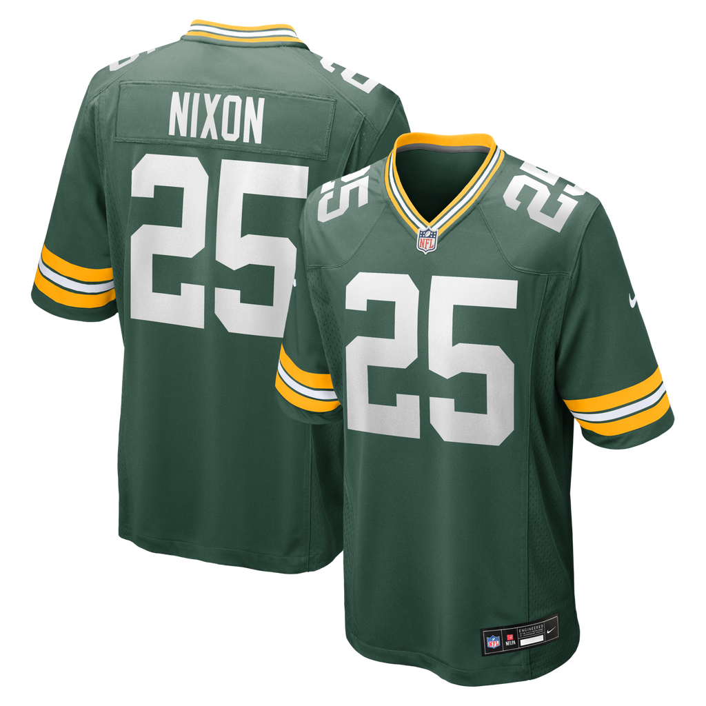 Green Bay Packers Keisean Nixon Green Game Player Football Jersey
