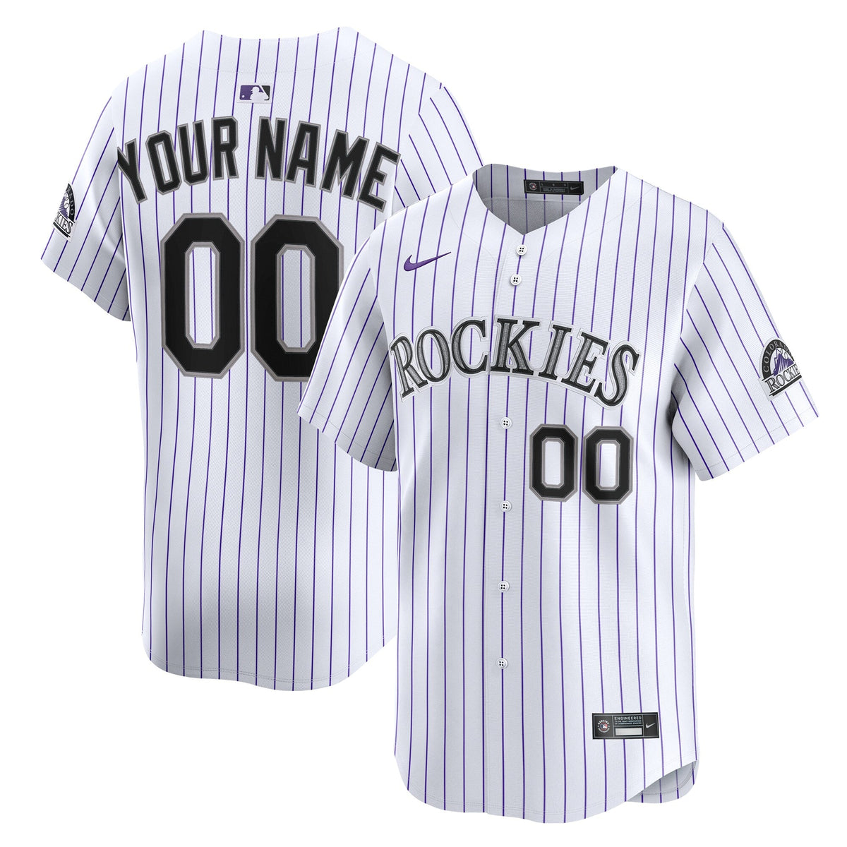 Colorado Rockies White Home Limited Custom Baseball Jersey
