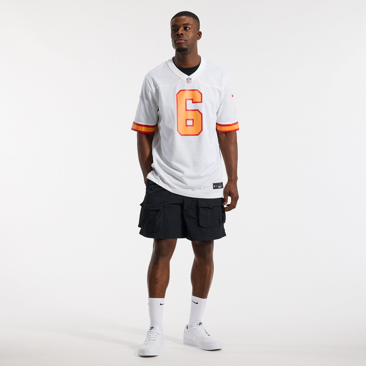 '76 Tampa Bay Buccaneers Baker Mayfield White Player Game Football Jersey