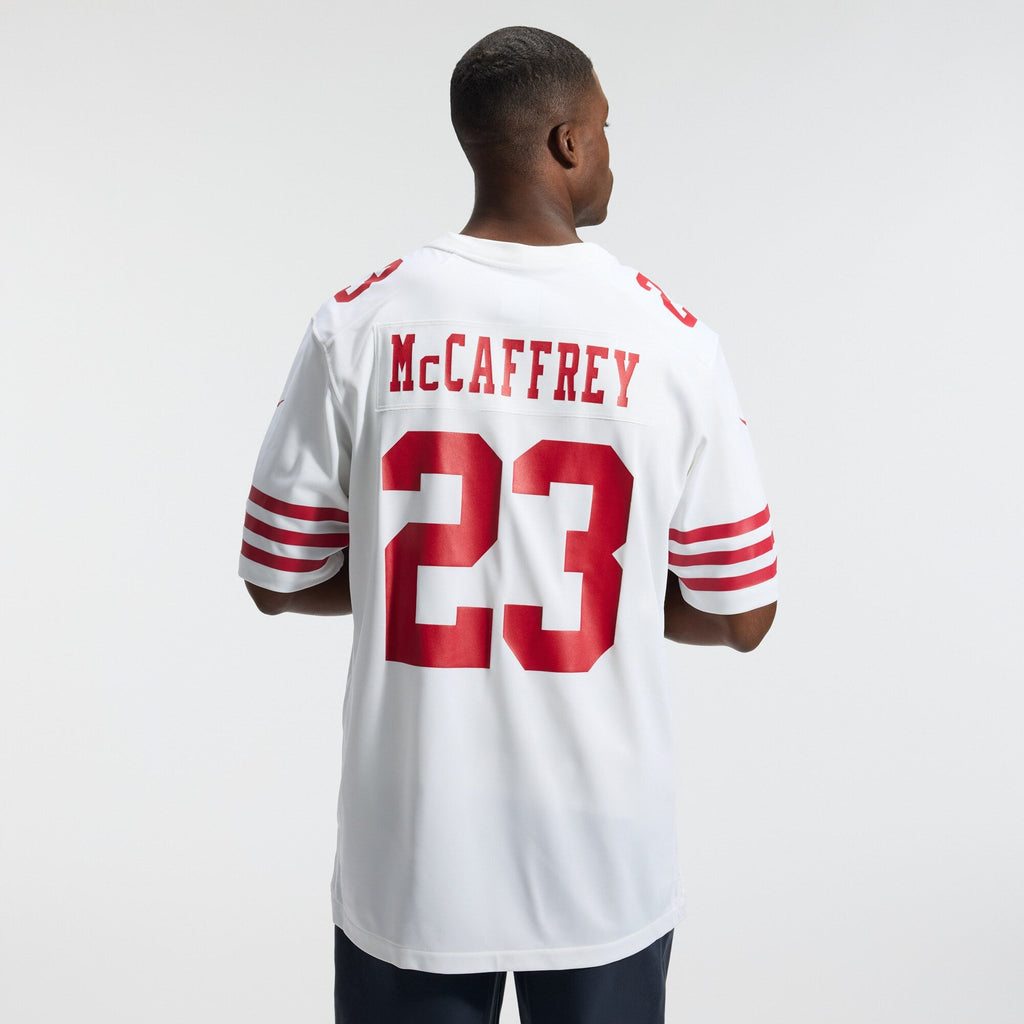 San Francisco 49ers Christian McCaffrey White Game Player Football Jersey