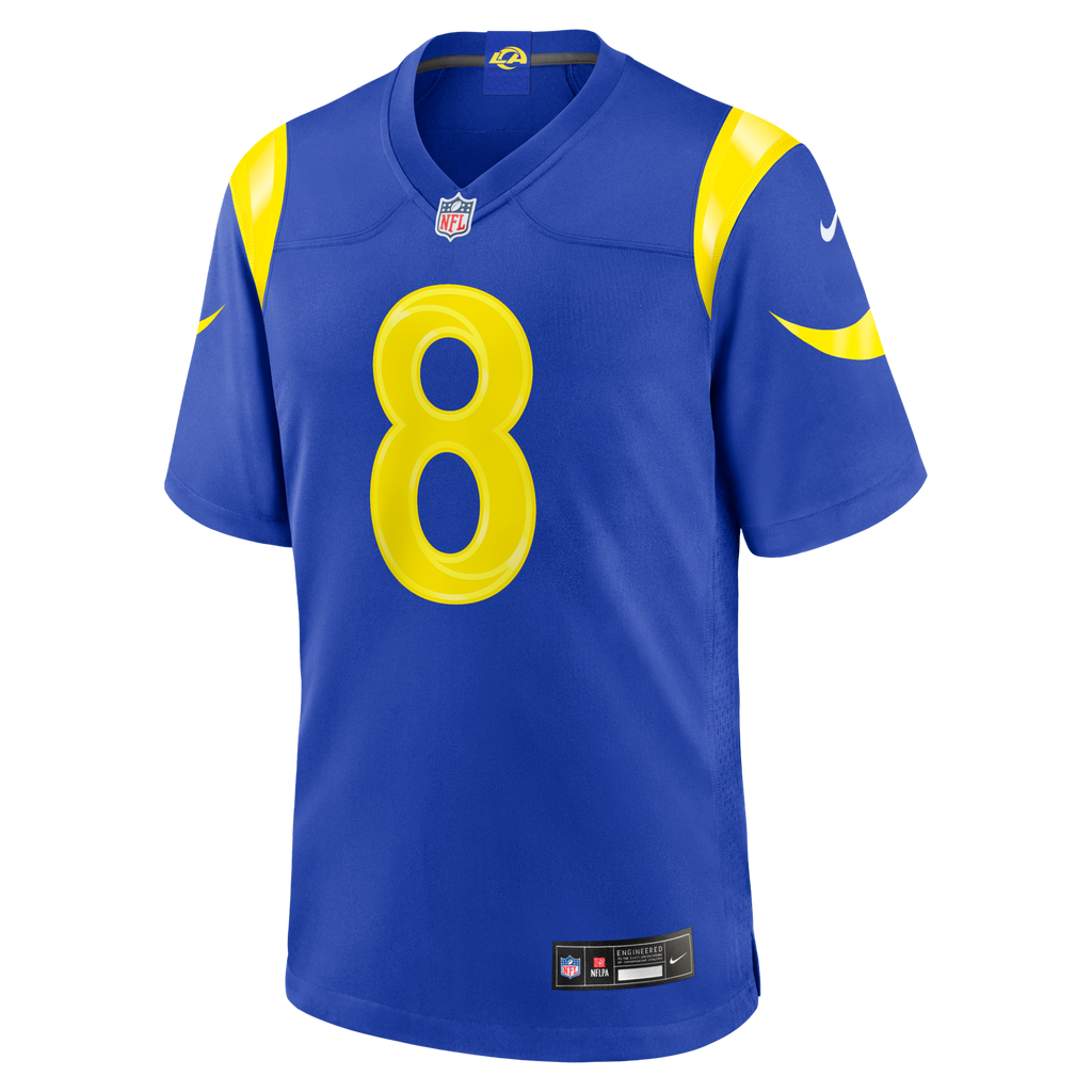 Los Angeles Rams Jared Verse Royal Team Game Player Football Jersey