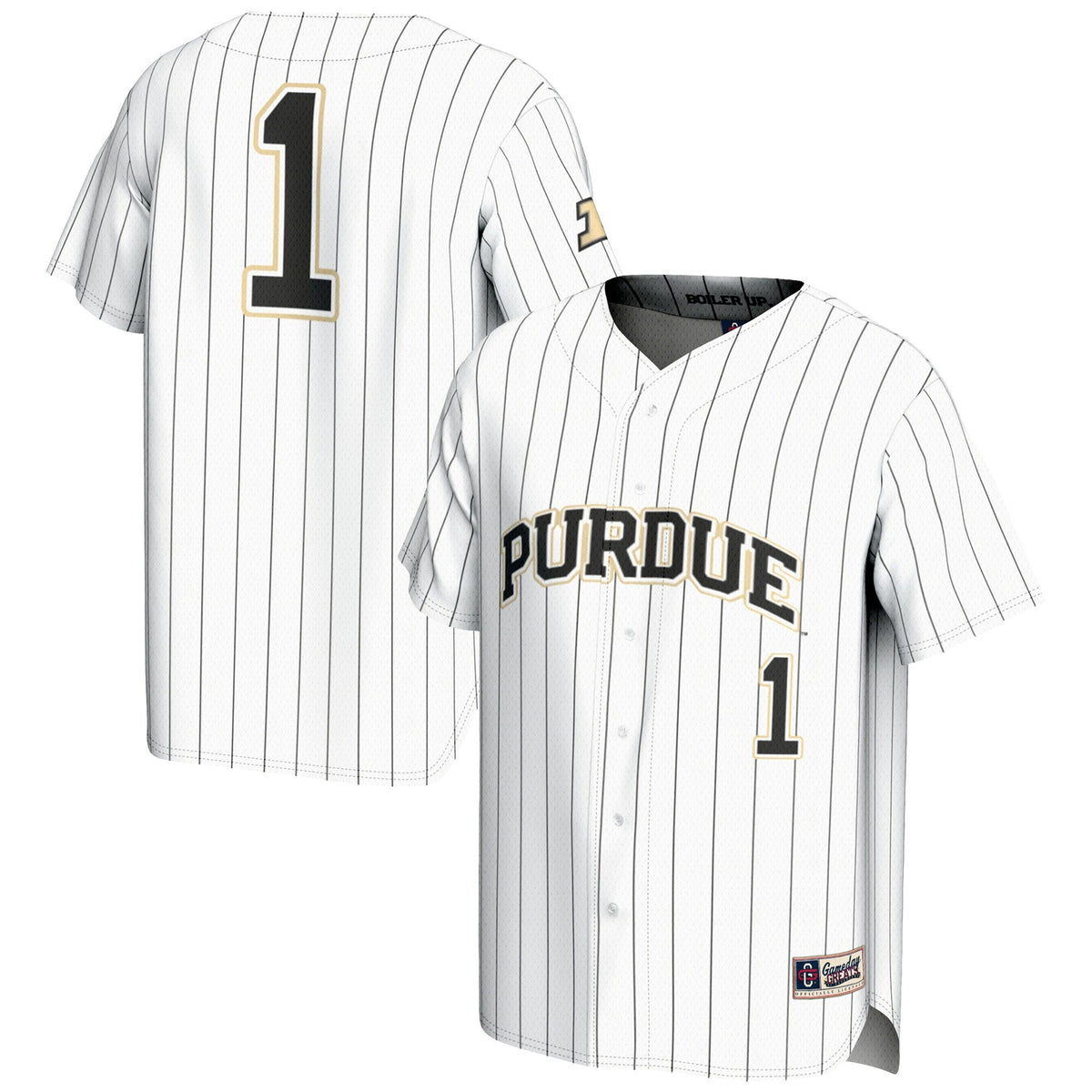 #1 White Purdue Boilermakers Lightweight Baseball Jersey