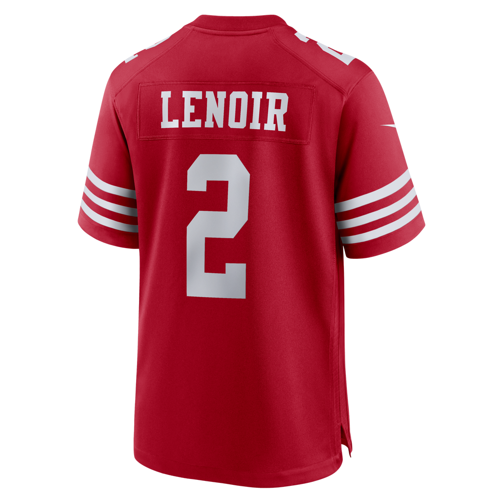 San Francisco 49ers Deommodore Lenoir Scarlet Game Football Jersey
