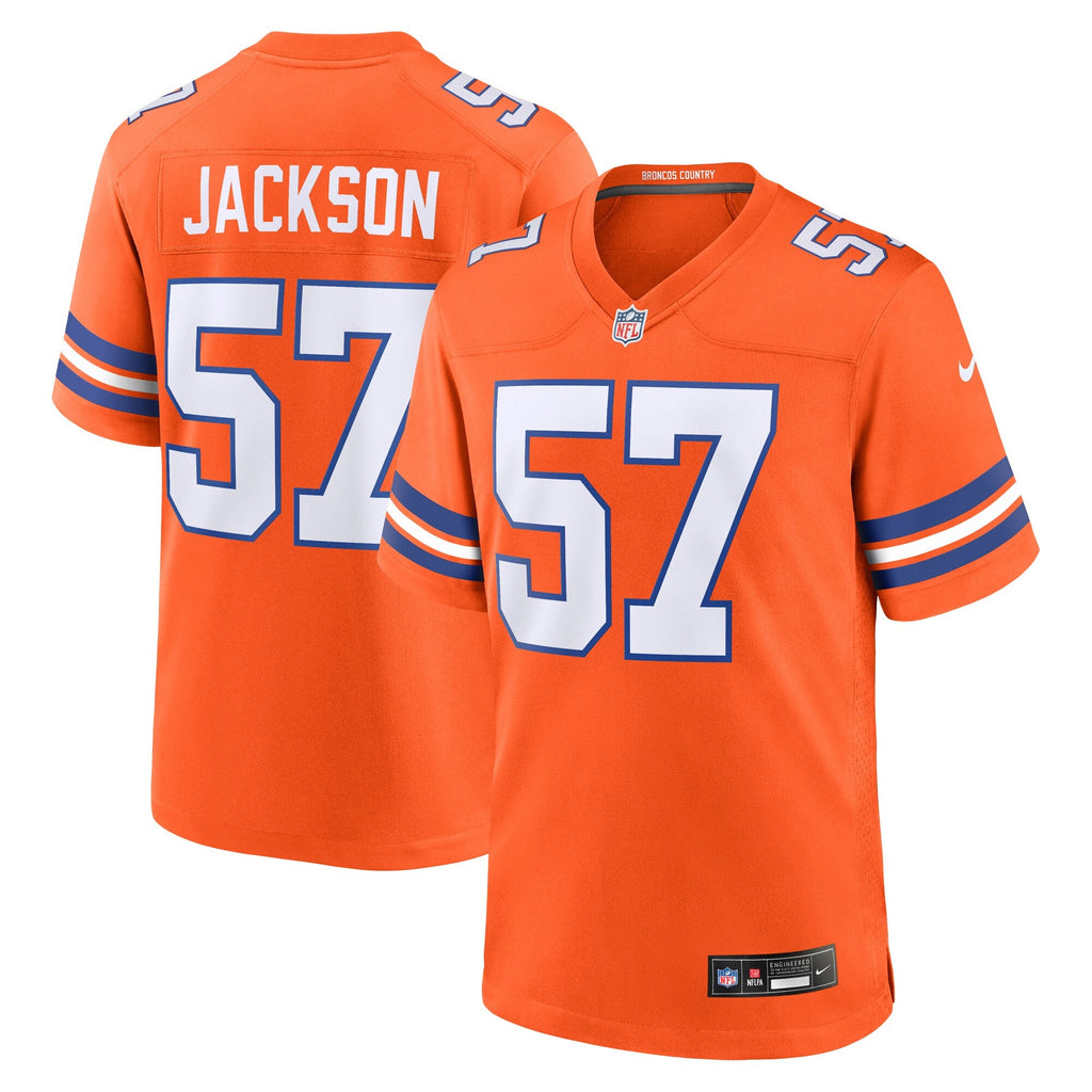 Denver Broncos Tom Jackson Orange Retired Player Alternate Game Football Jersey