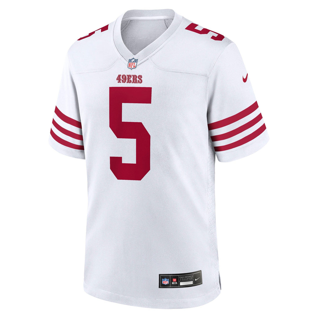 San Francisco 49ers Mike Evans White Game Football Jersey