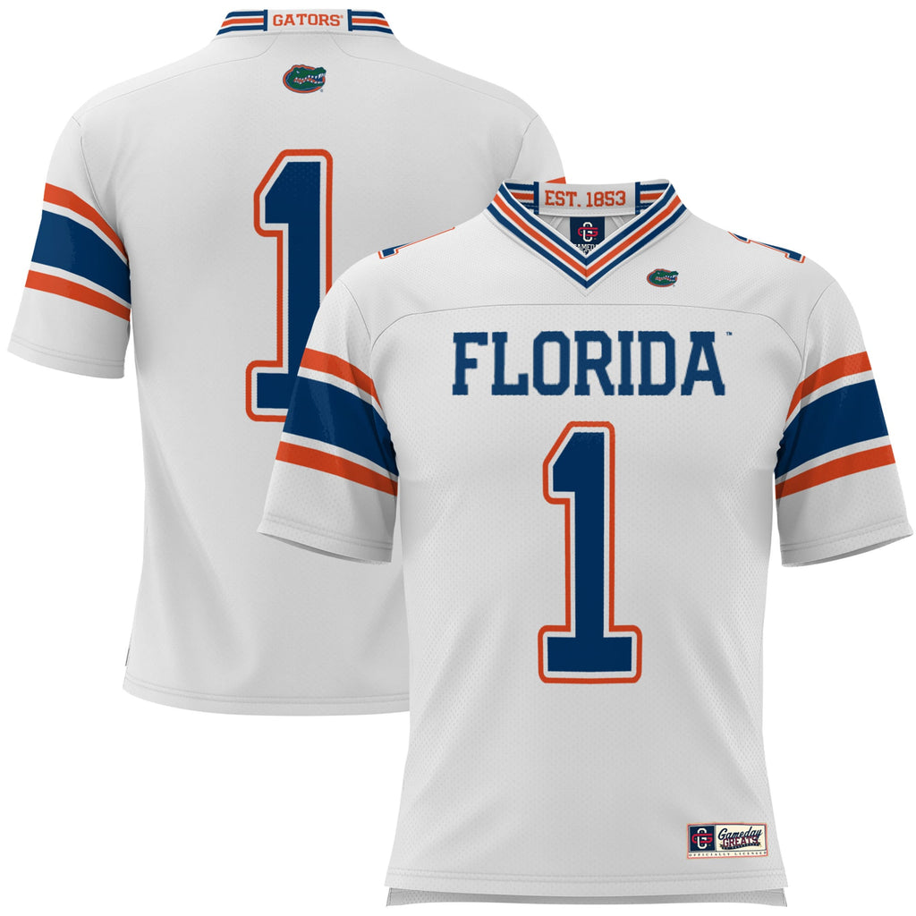 #1 Florida Gators Football Jersey - White