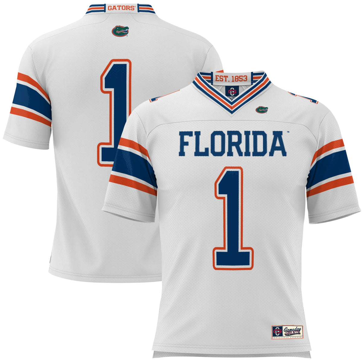 #1 Florida Gators Football Jersey - White