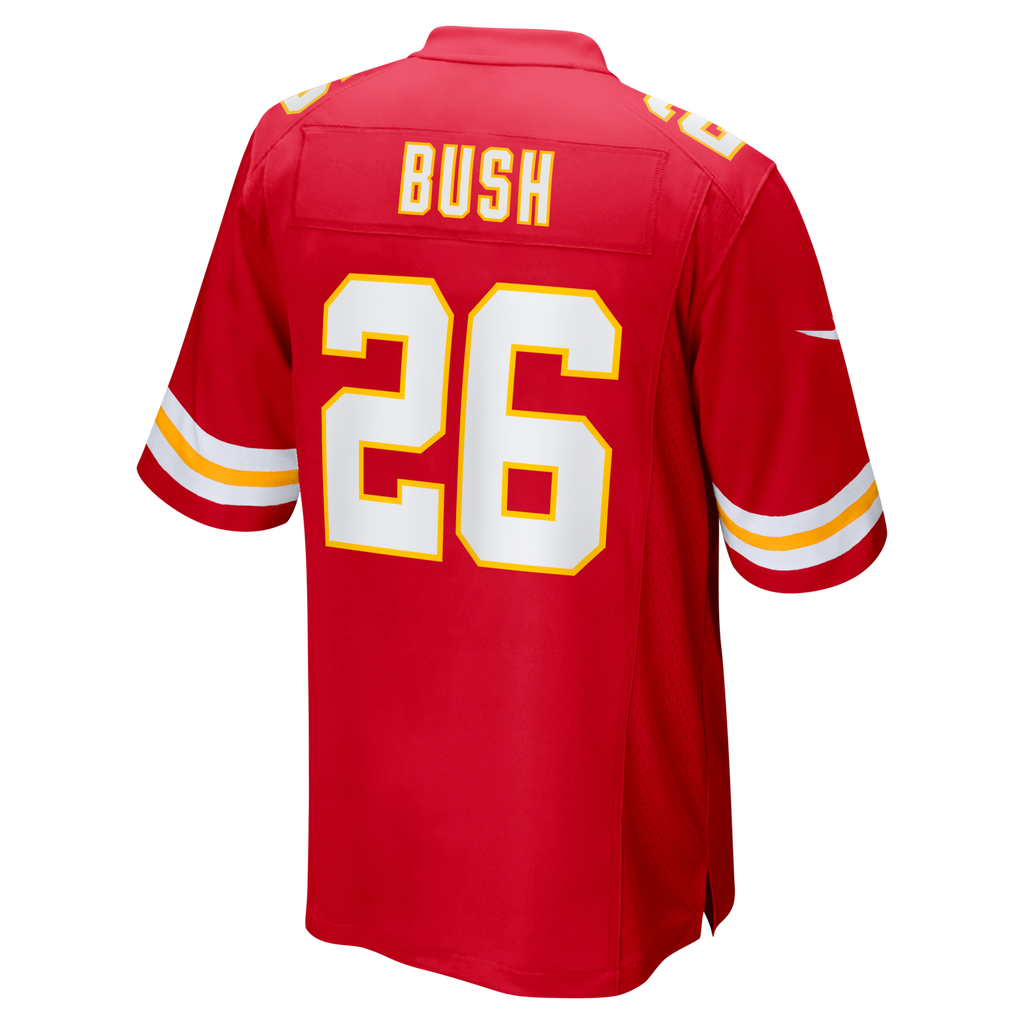 Kansas City Chiefs Deon Bush Red Game Player Football Jersey
