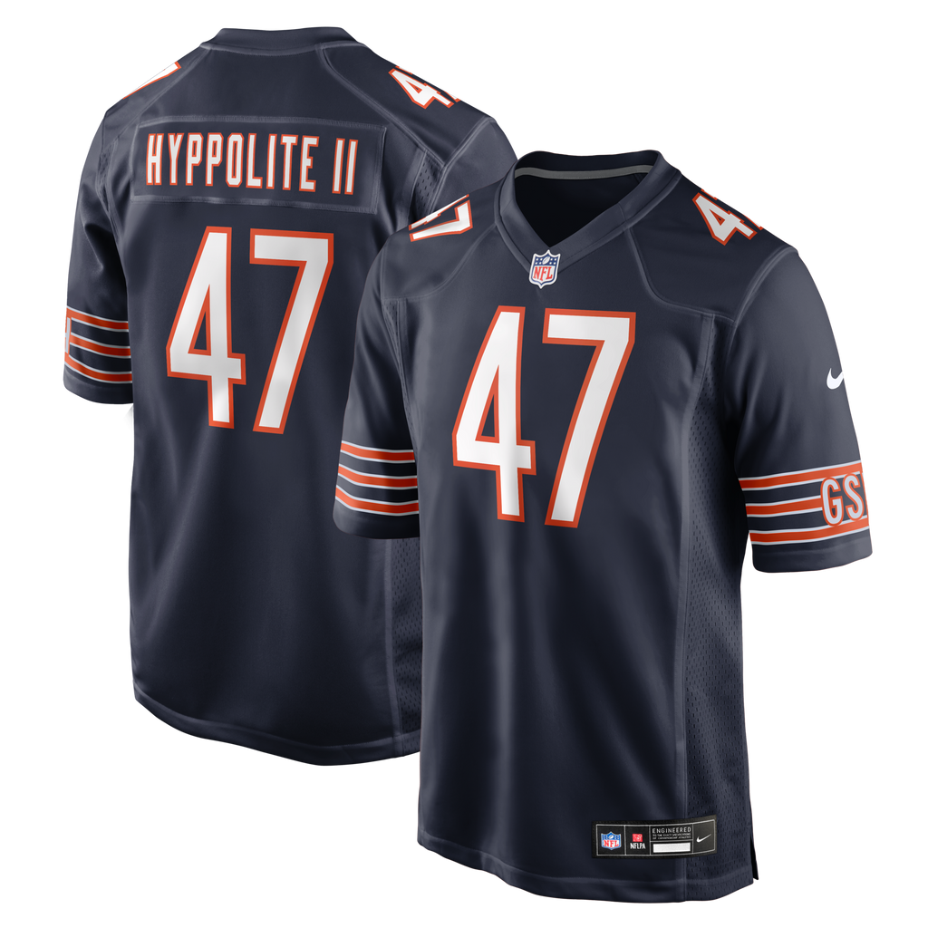 Chicago Bears Ruben Hyppolite II Navy Team Game Football Jersey