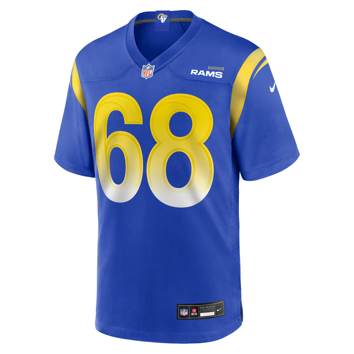 Los Angeles Rams David Quessenberry Royal Team Game Football Jersey