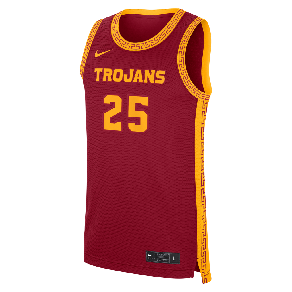 #25 Cardinal USC Trojans Road Replica Basketball Jersey