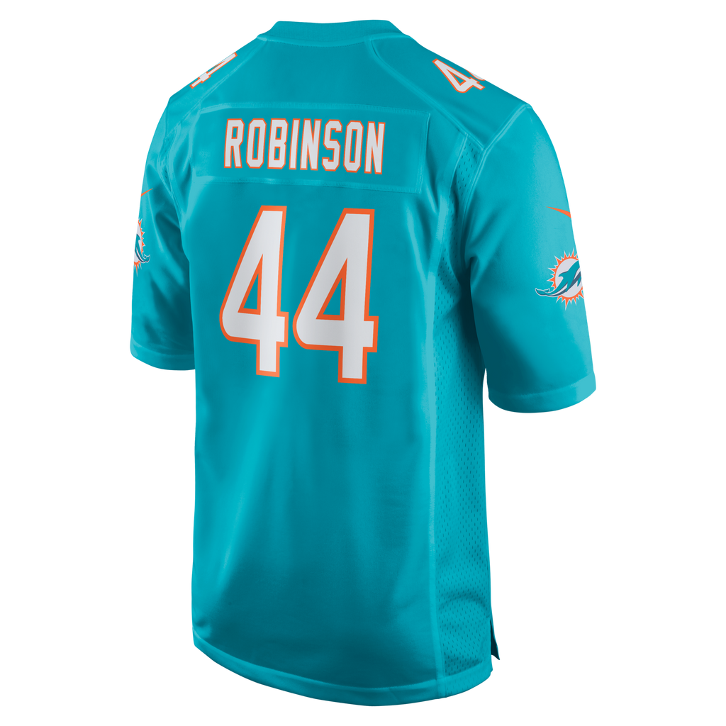 Miami Dolphins Chop Robinson Aqua Game Football Jersey